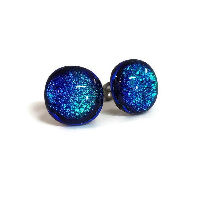 [HORS COLLECTION] Trio surprise, boucles d'oreilles verre fusion - Bijoux Le fil d'Ariane