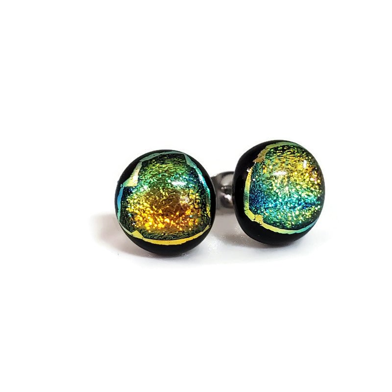 [HORS COLLECTION] Trio surprise, boucles d'oreilles verre fusion - Bijoux Le fil d'Ariane