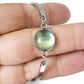 Mini bracelet verre récupéré et inox vert pâle lustré - Bijoux Le fil d'Ariane