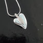 Mini coeur, argent transparent, verre fusion - Bijoux Le fil d'Ariane