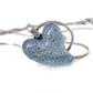 Mini coeur, argent, verre fusion - Bijoux Le fil d'Ariane