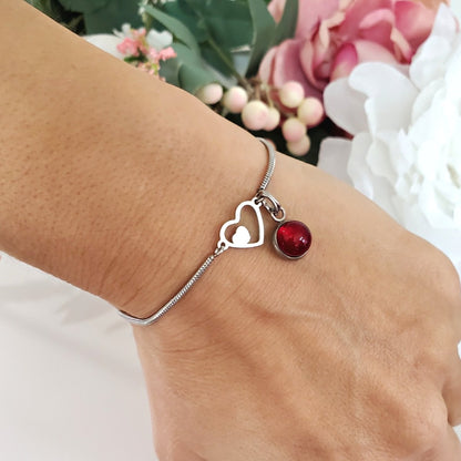 [PRÉVENTE] Bracelet double coeur - Bijoux Le fil d'Ariane