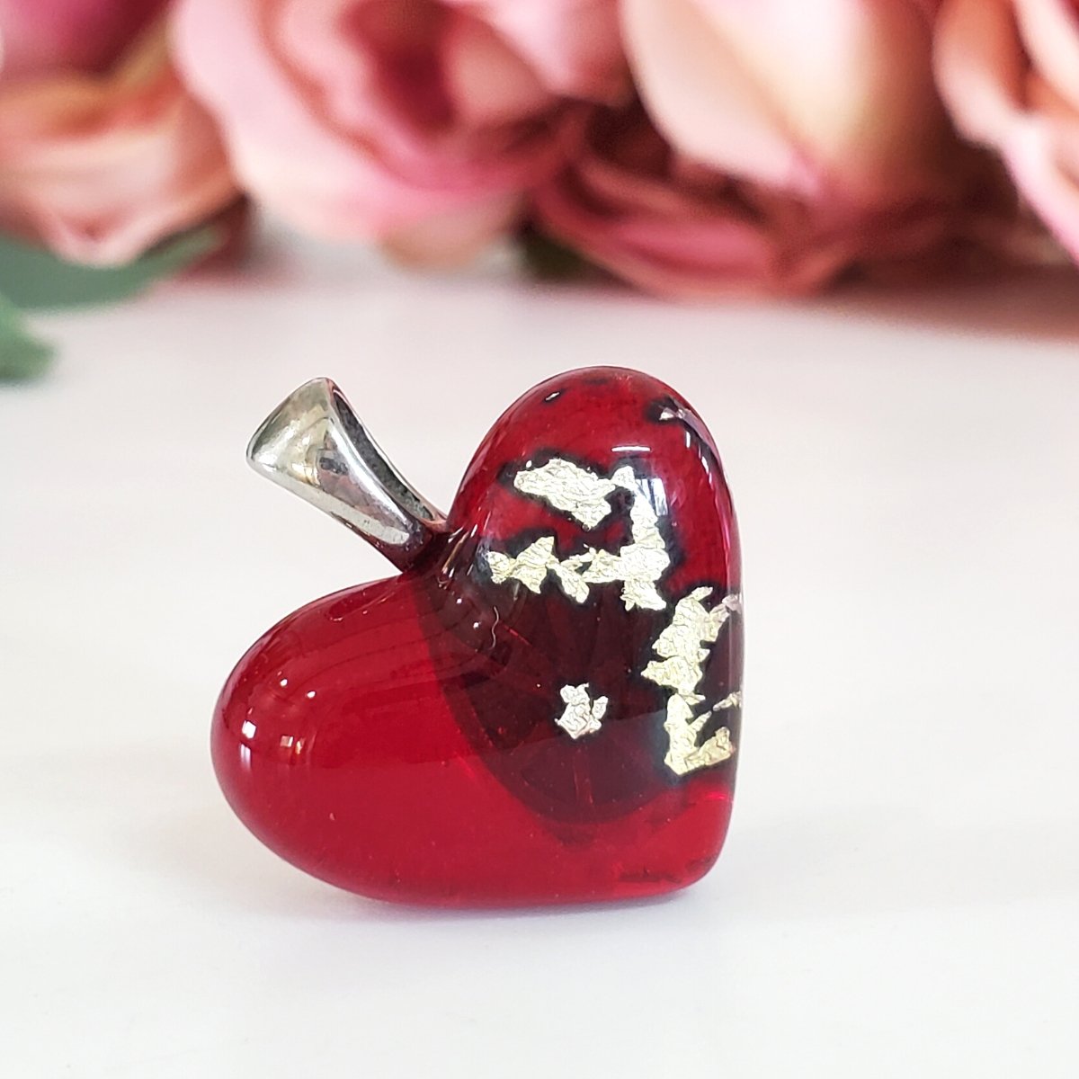 [PRÉVENTE] Coeur rouge et argent - Bijoux Le fil d'Ariane