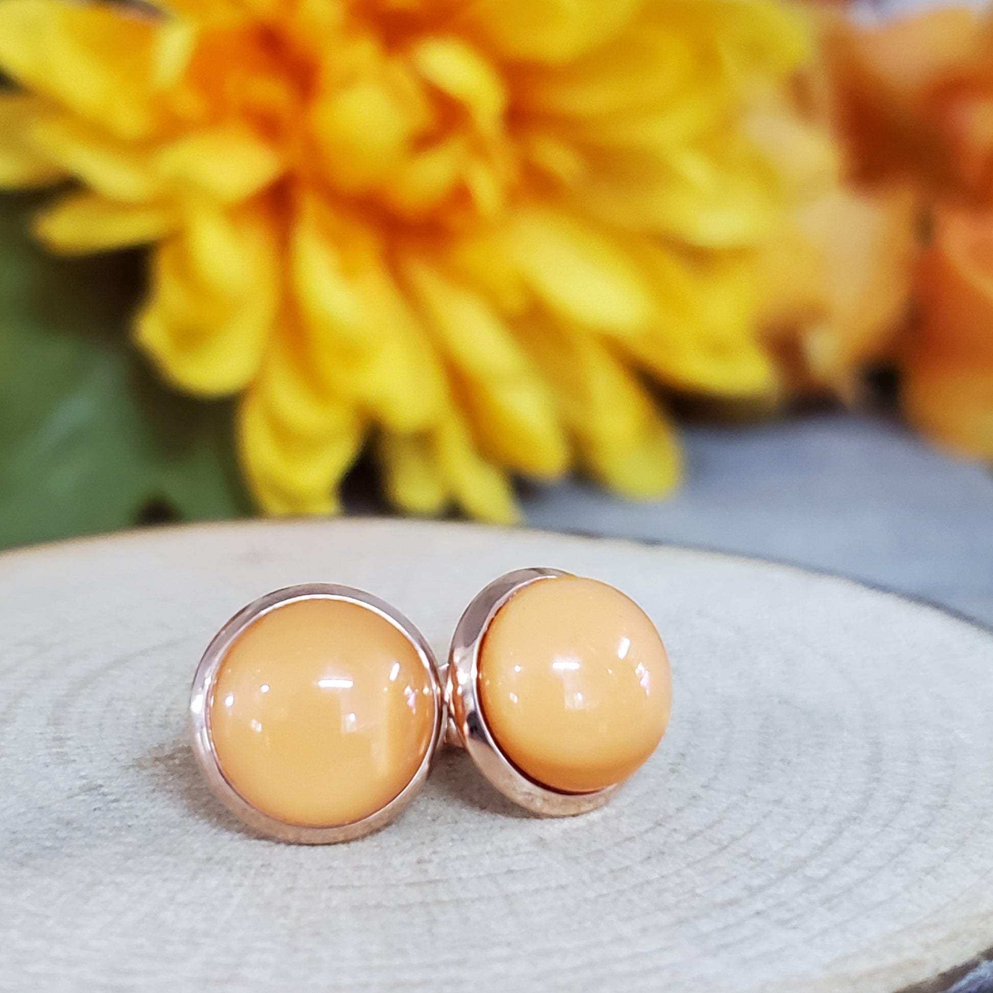 Série orange - plusieurs modèles - lustré et mat - Bijoux Le fil d'Ariane