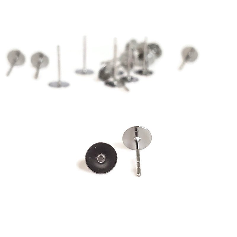 Supports pour puces d'oreilles 6 mm - Bijoux Le fil d'Ariane