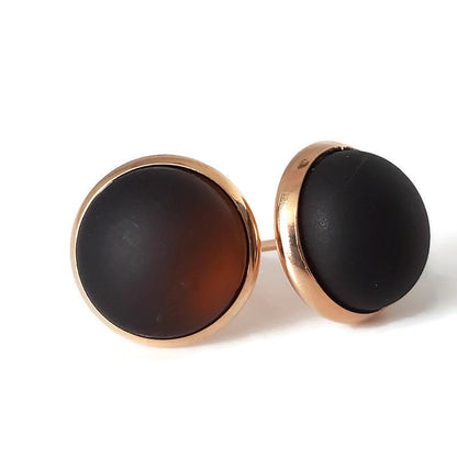 Trio boucles cabochon surprise, boucles d'oreilles verre récupéré - Bijoux Le fil d'Ariane